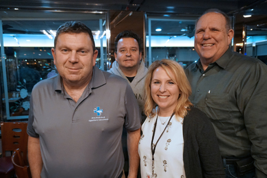 David Charash (speaker), Allan Rios (Program Dir.), Denise Blais(President), Al Miller(VP)