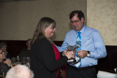 Cindy Fisher being recognized for her 9 years as TSSC Treasurer